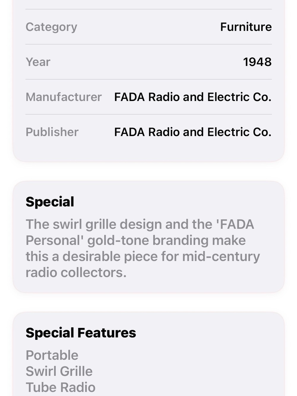 FADA Vintage Portable Radio - Picture 9 of 9
